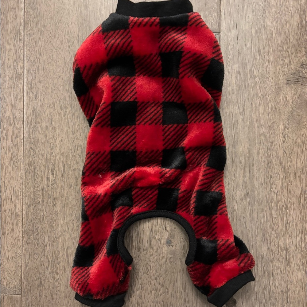 Buffalo Plaid Fleece Dog Pj’s